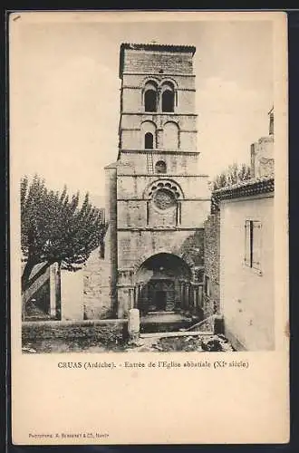 AK Cruas /Ardèche, Entrée de l`Eglise abbatiale