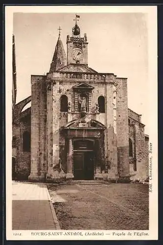 AK Bourg-Saint-Andéol, Facade de l`Eglise