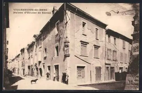 AK Villeneuve-de-Berg, Maison d`Olivier de Serres