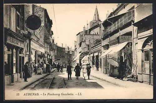 AK Aubenas, Le Faubourg Gambetta