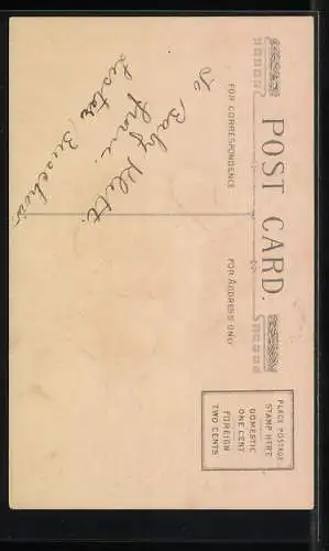 AK Thanksgiving Greetings, Truthahn und Pute vor einem Zaun