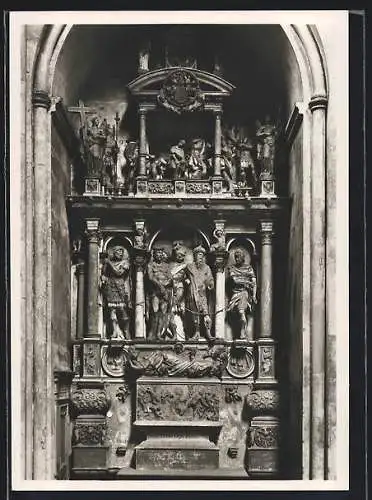 Foto-AK Deutscher Kunstverlag, Nr. 29: Münster i. W., Epitaph für den Domdechanten Heidenreich von Lethmate gest. 1625