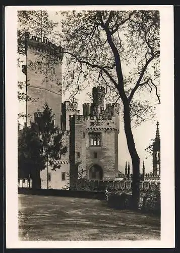 Foto-AK Deutscher Kunstverlag, Nr. 4: Stolzenfels am Rhein, Schloss Stolzenfels von Süden