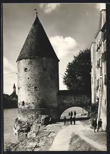 AK Passau, Befestigungsturm am Inn