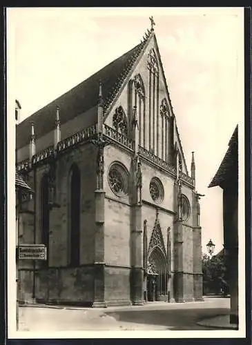 Foto-AK Deutscher Kunstverlag, Nr. 19: Schwäb. Gmünd, Heiligkreuz-Münster, Westfassade