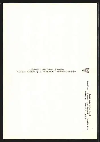 Foto-AK Deutscher Kunstverlag, Nr. 26: Kirche S. Maria zur Wiese von Südost