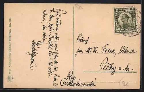 AK Steinbrück, Ortsansicht vom Berg aus