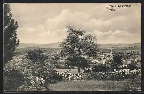 AK Divacca, Idyllische Landschaft rund um das Dorf