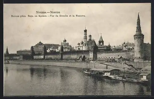 AK Moscou, Vue du Kremlin et la Moscova