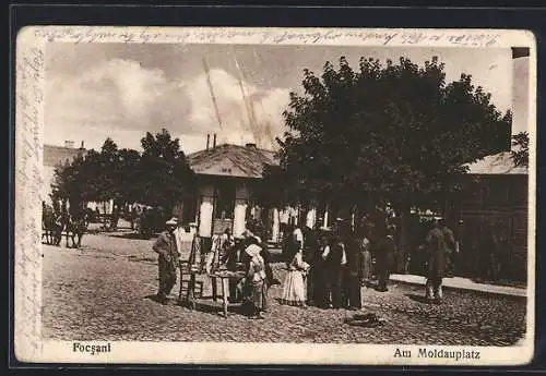 AK Focsani, Am Moldauplatz, Marktstand