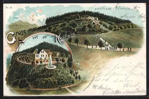 Lithographie Hörnitz, Gasthaus zur Koitsche