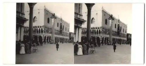 10 Stereo-Fotografien unbekannter Fotograf, Ansicht Venedig - Venezia, Kathedrale, Dom, Palazzi am Canale Grande u.a.