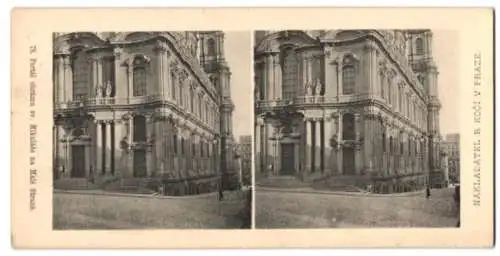 9 Stereo-Fotografien Nakladatel B. Koci, Prace, Ansicht Prag - Praha, Katakomben, Schloss, Panorama, Gymnasium u.a.