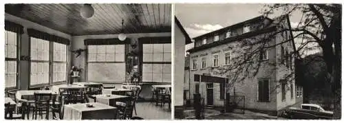 Klapp-AK Adolfseck im Aartal, Hotel Zum Burggarten, Bes. Fam. Thoermer