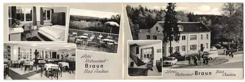 Klapp-AK Bad Aachen, Hotel-Restaurant Braun, Lütticher Strasse 517