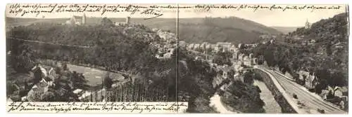 Klapp-AK Kyllburg, Panorama mit Festung