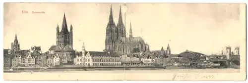 Klapp-AK Köln, Panorama mit Dom