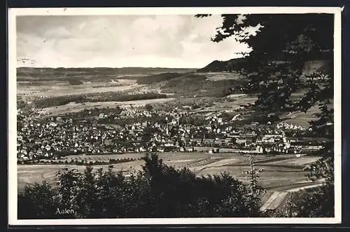 AK Aalen, Panorama vom Wald aus gesehen