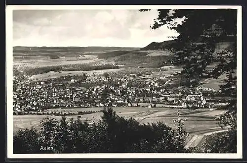 AK Aalen, Panorama vom Wald aus gesehen