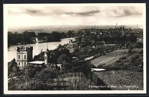 AK Schweinfurt a. Main, Teilansicht mit Peterstirn