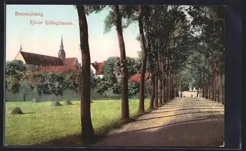 AK Braunschweig, Blick auf Kloster Riddagshausen