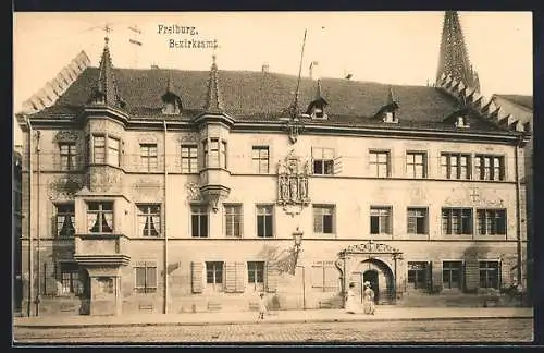 AK Freiburg / Breisgau, Bezirksamt, Vorderansicht, Kaiserstrasse