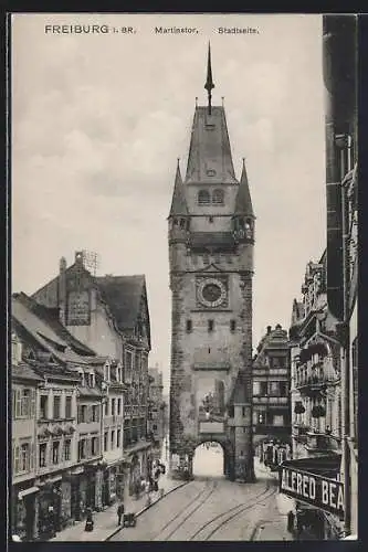 AK Freiburg / Breisgau, Martinstor von der Stadtseite