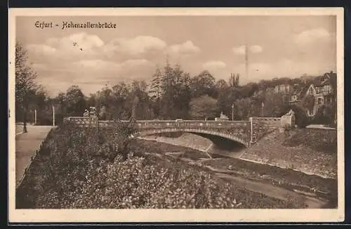 AK Erfurt, Partie an der Hohenzollernbrücke