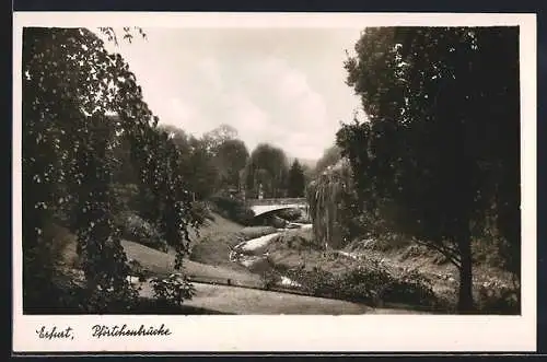 AK Erfurt, Blick auf die Pförtchenbrücke