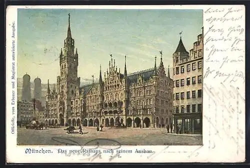 AK München, Das neue Rathaus nach seinem Ausbau