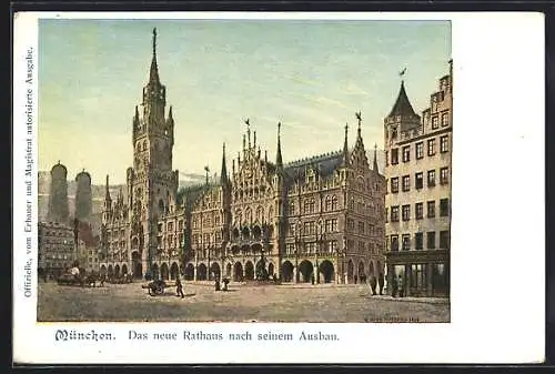 AK München, Das neue Rathaus nach seinem Ausbau