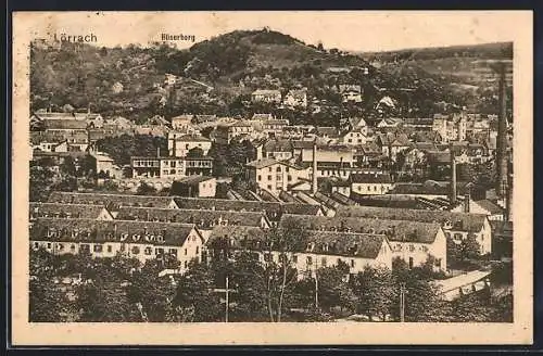 AK Lörrach, Ortsansicht mit dem Hünerberg