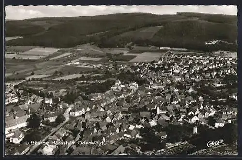 AK Höchst im Odenwald, Gesamtansicht aus der Vogelschau