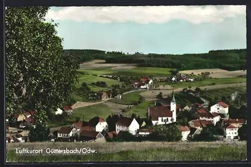 AK Güttersbach, Teilansicht mit Kirche