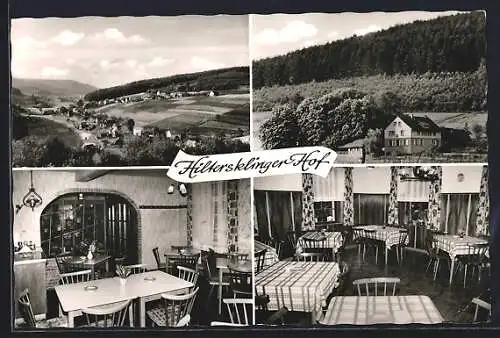 AK Hiltersklingen /Odenwald, Gasthaus Hiltersklinger Hof der Fam. Kessler, mit Innenansichten