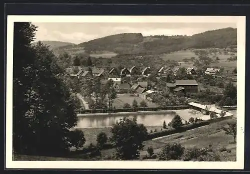 AK Reichelsheim i. Odw., Ortsansicht vom Berg aus