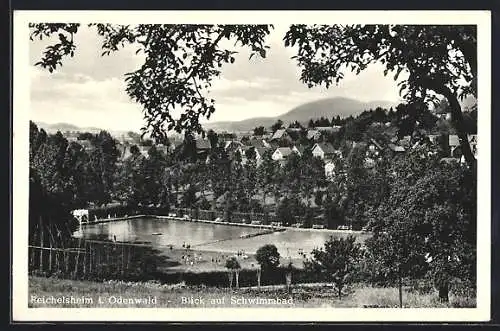 AK Reichelsheim i. Odenwald, Blick auf das Schwimmbad