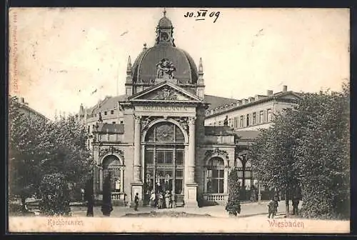 AK Wiesbaden, Partie am Kochbrunnen