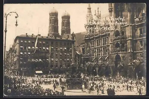 AK München-Au, 13. Deutsches Turnfest, Feierlichkeiten vor dem Rathaus