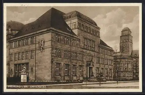 AK Freiburg i. Br., Universität mit Denkmal