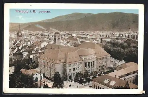 AK Freiburg i. B., Universität mit Teilansicht