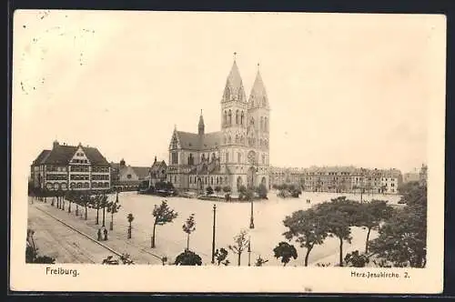 AK Freiburg / Breisgau, Herz-Jesukirche