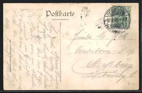 AK Freiburg /Br., Lessingstrasse mit Passanten