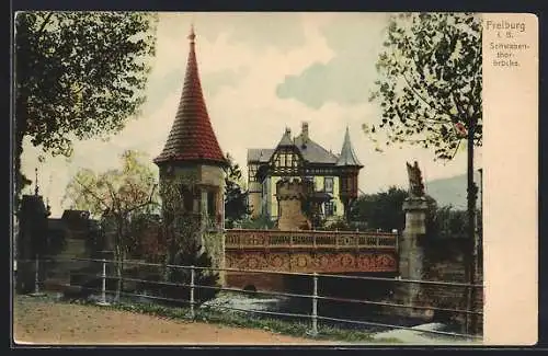 AK Freiburg i. B., Schwabentorbrücke