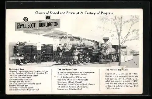 AK Three engines, The Royal Scot (LMSR), the Burlington Train, the Pride of the Prairies