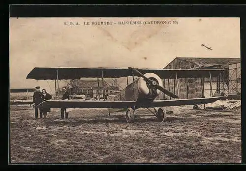 AK Le Bourget, Baptemes (Caudron C 60), Doppeldecker-Flugzeug