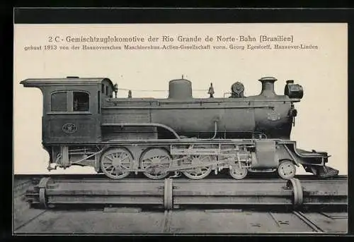 AK 2 C-Gemischtzuglokomotive der Rio Grande de Norte-Bahn (Brasilien)