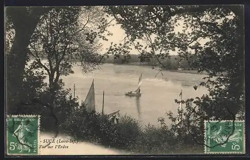 AK Sucé, Vue sur l`Erdre