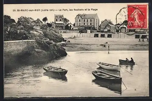 AK St-Marc-sur-Mer, Le Port, les Rochers et la Plage