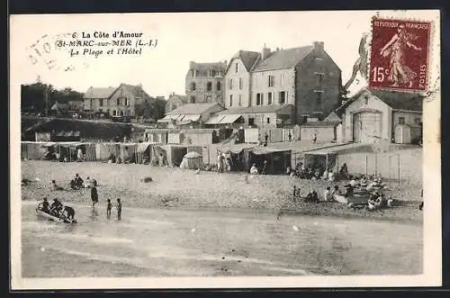 AK Saint-Marc-sur-Mer, La Plage et l`Hôtel